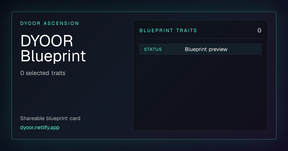 DYOOR Ascension Blueprint